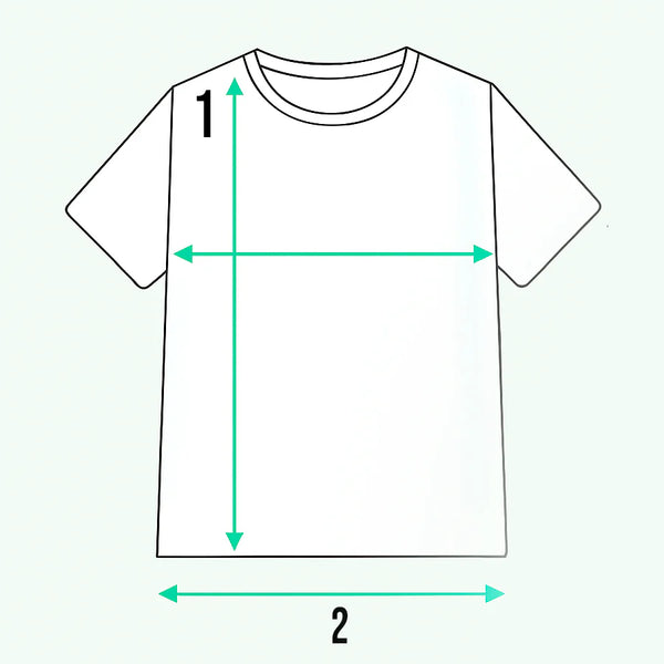 T-shirt measurement diagram